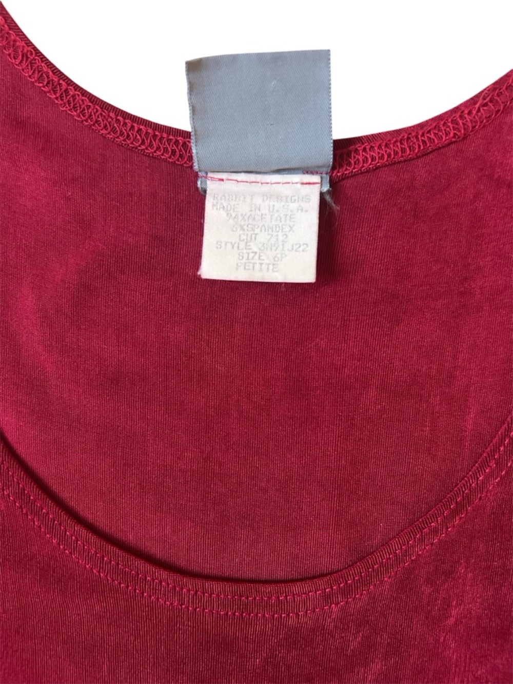 VINTAGE Rabbit Rabbit Rabbit Sleeveless Wine Maxi Dress - Picture 3 of 4